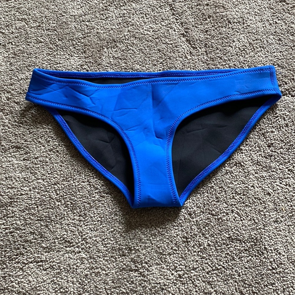 Triangl Blue Neoprene Bikini Bottom Classic Fit Swim SIZE M